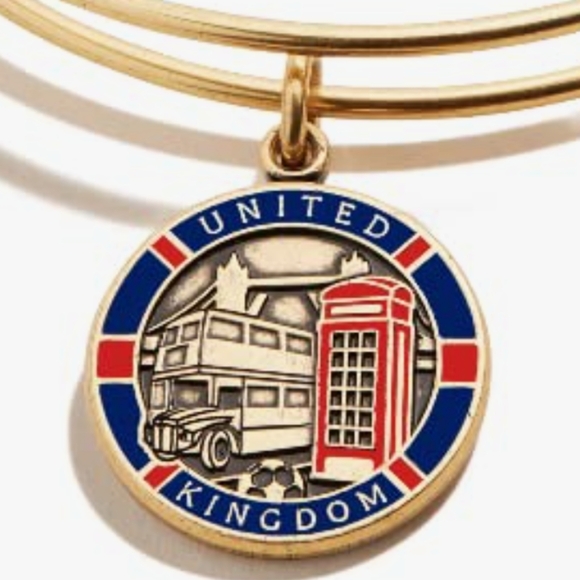 Alex and Ani Women's United Kingdom Charm Bangle Rafaelian Gold - NWT - Picture 3 of 5